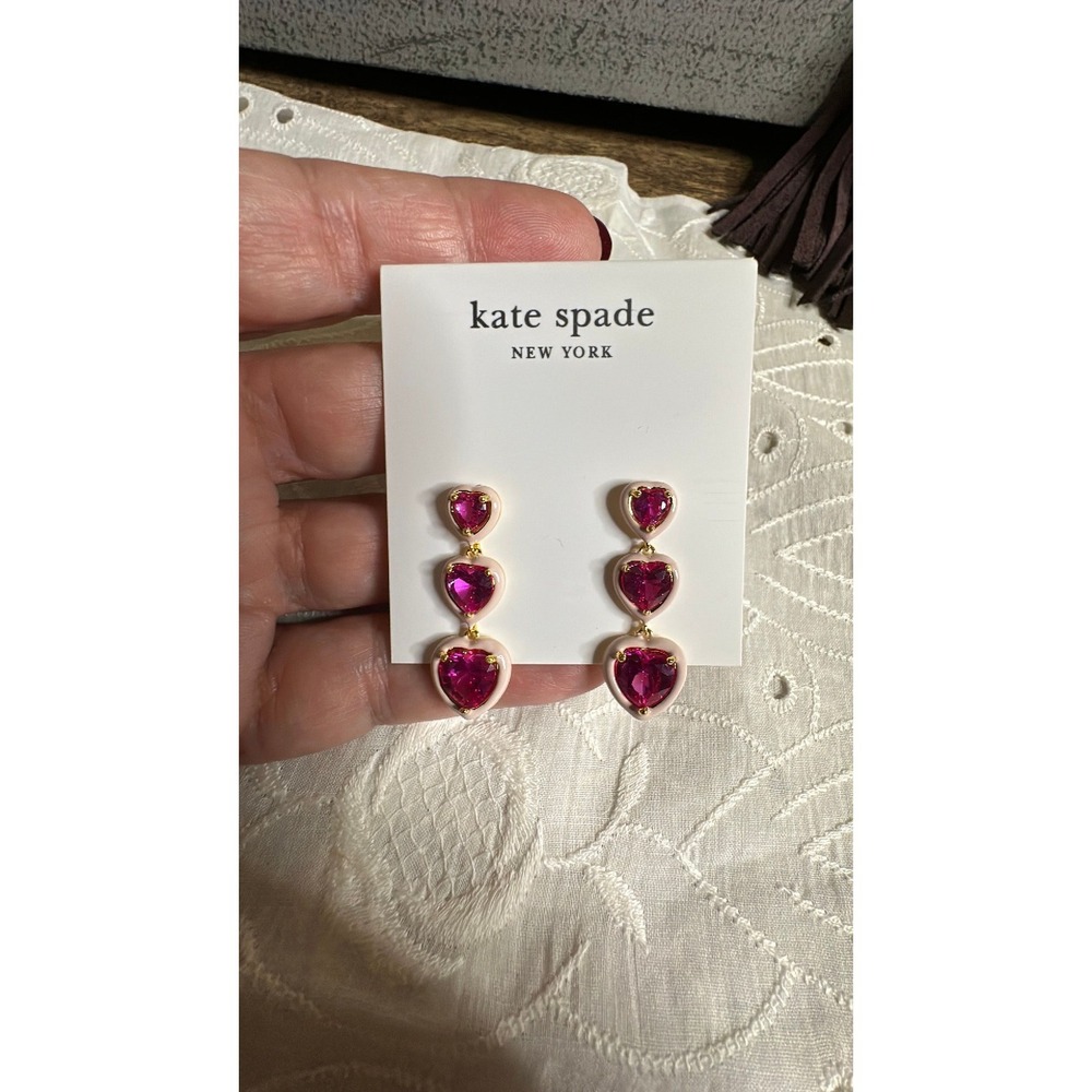 New Kate Spade New York Sweetheart Linear Earrings